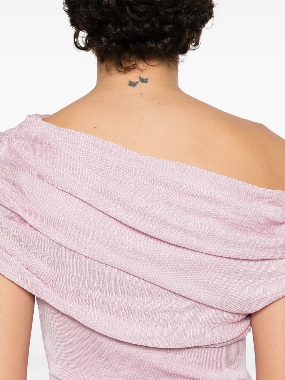 draped ruched midi dress