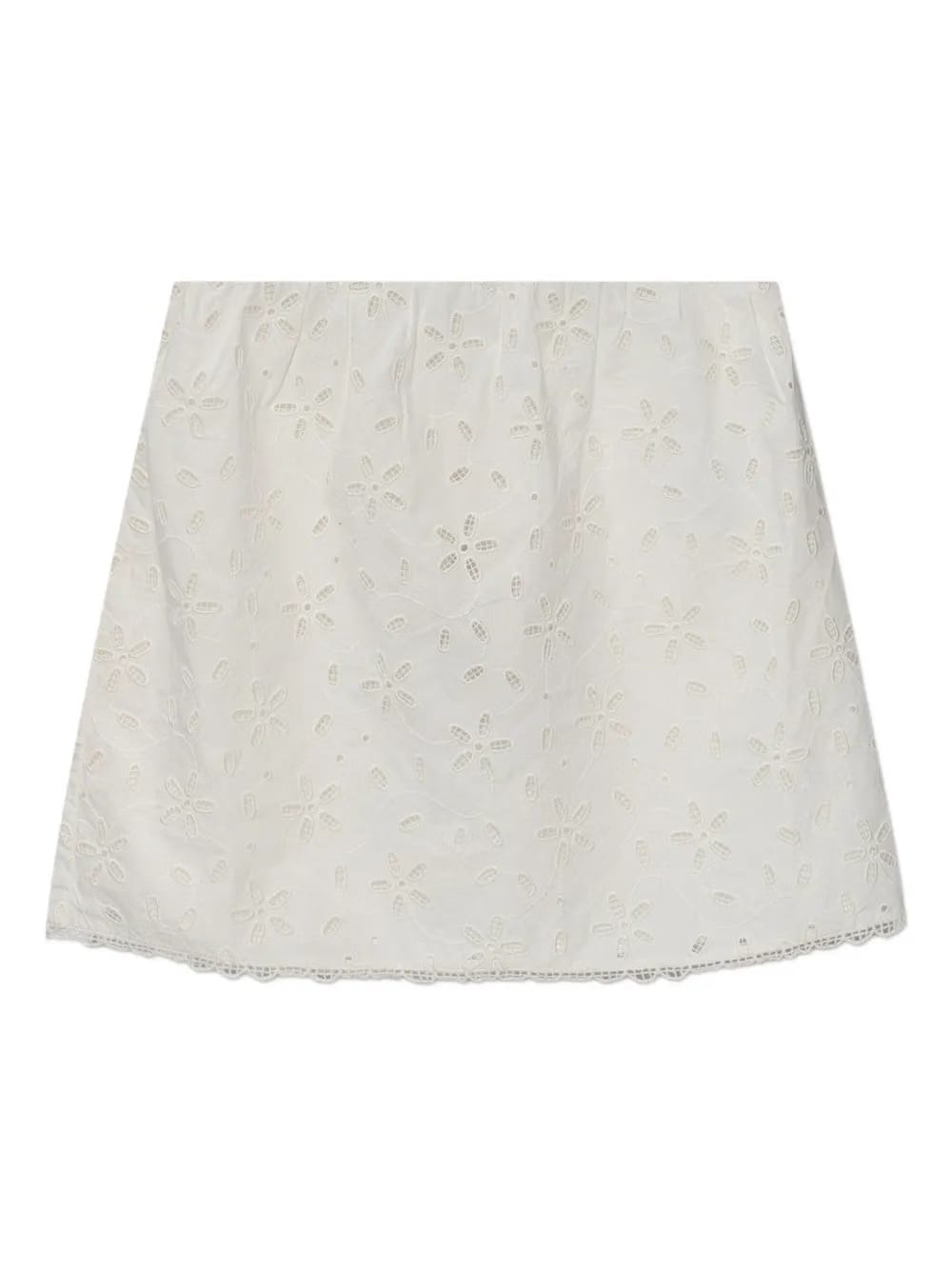 Salma floral-embroidered skort