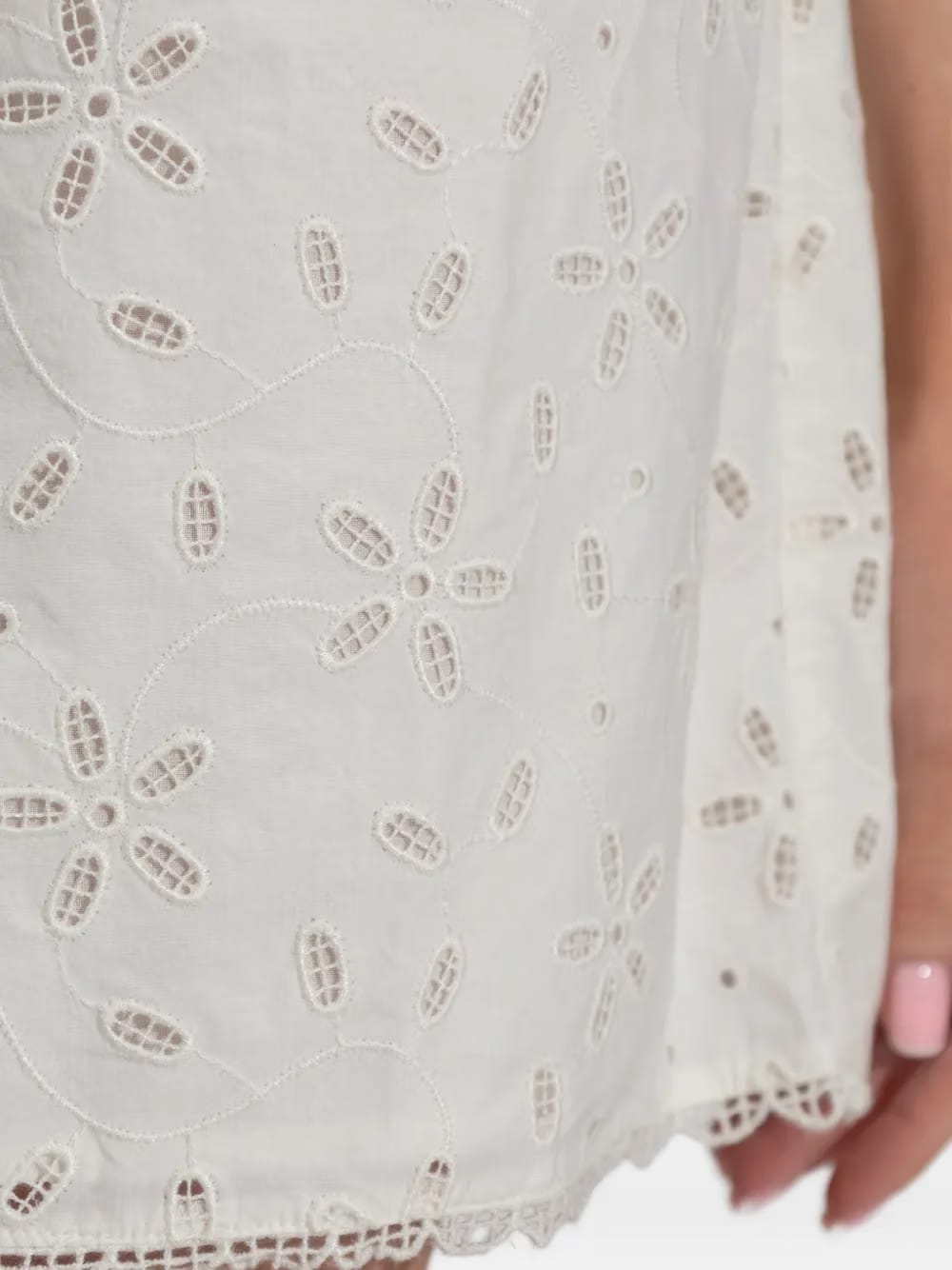 Salma floral-embroidered skort