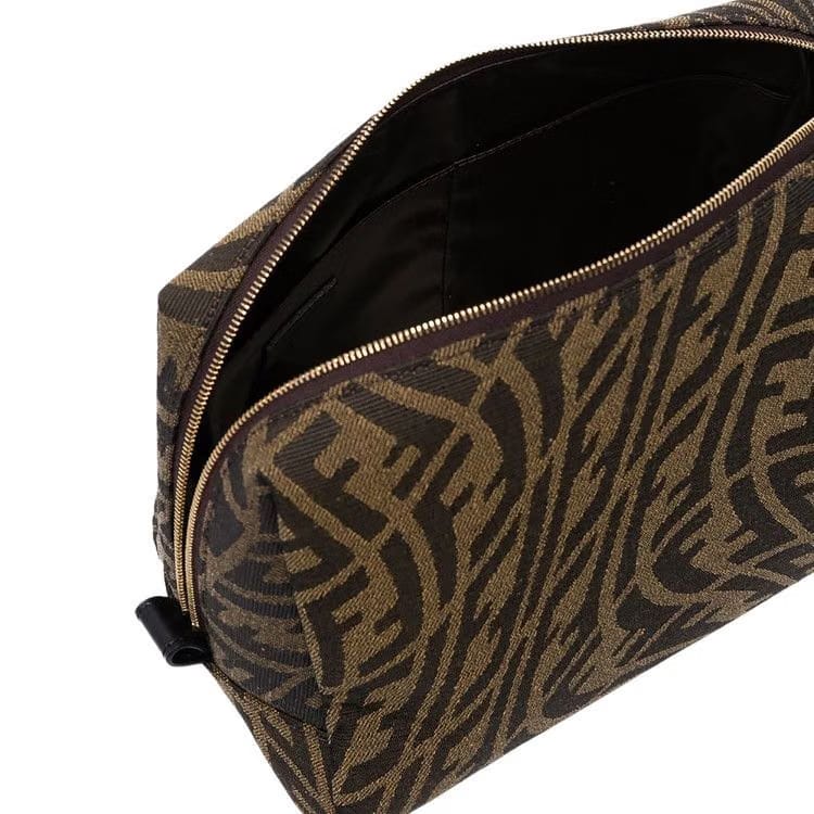 Fendi x Sarah Coleman FF Vertigo Trapeze Beauty Bag Brown