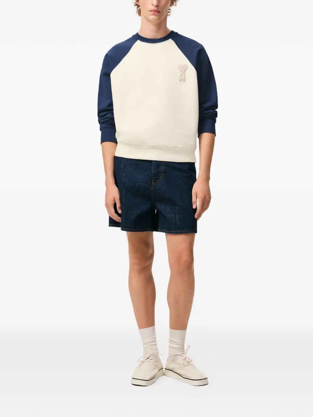 Ami De Coeur knitted-patch sweatshirt