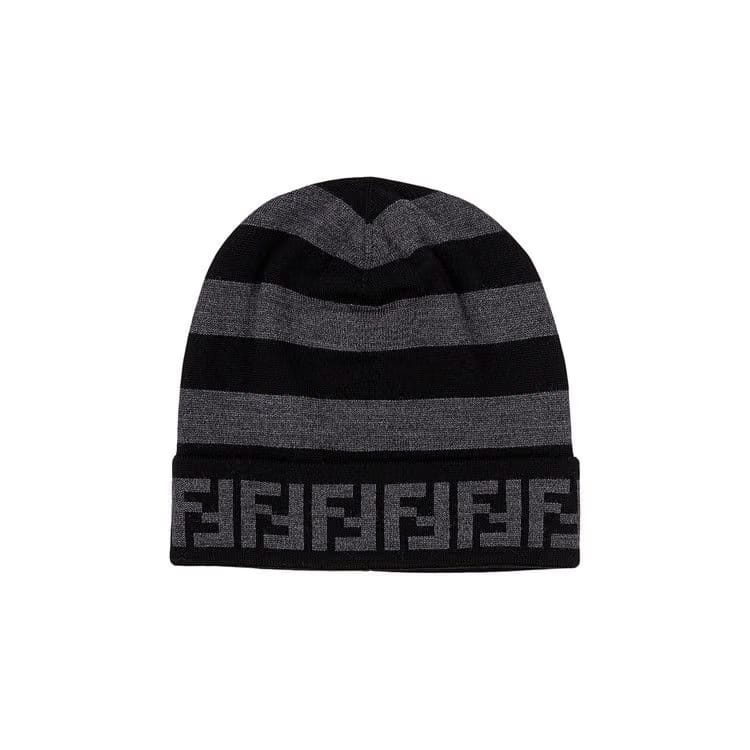Fendi FF Beanie Grey Black