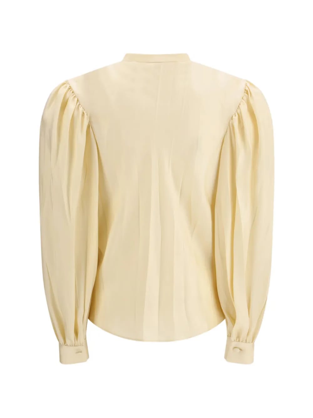 ruffled silk twill shirt