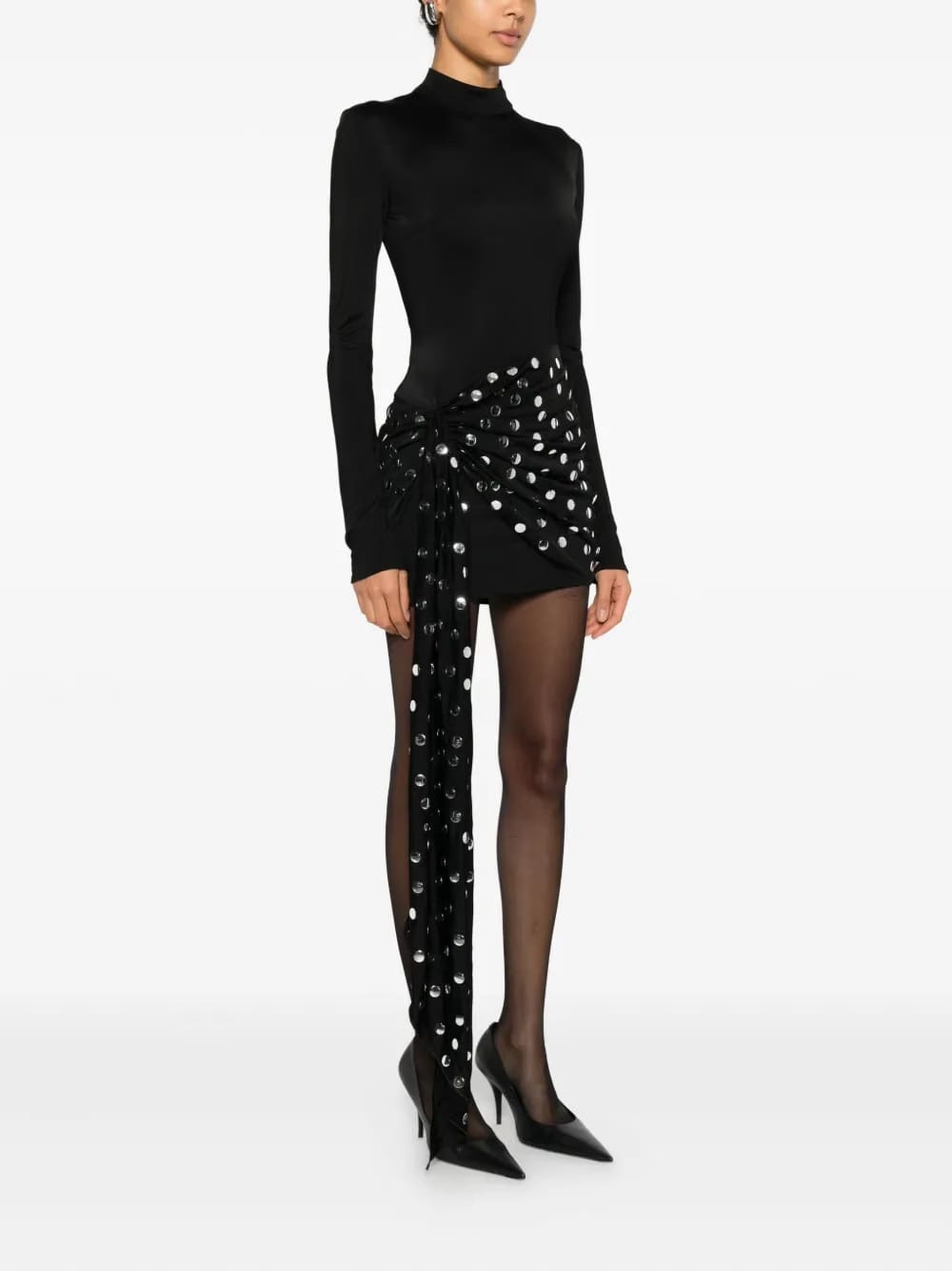 knot embellished dress