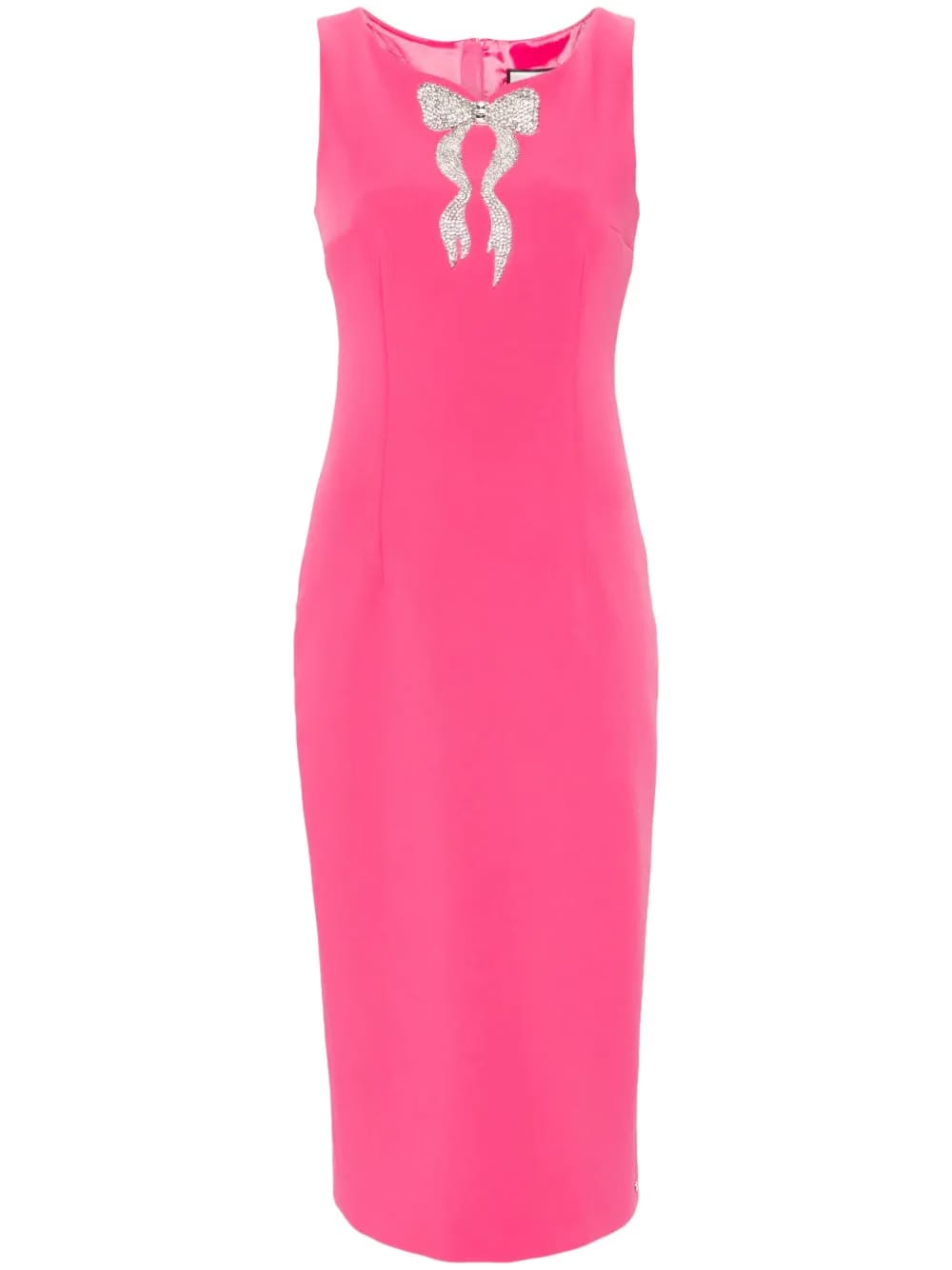 crystal-embellished crepe dress