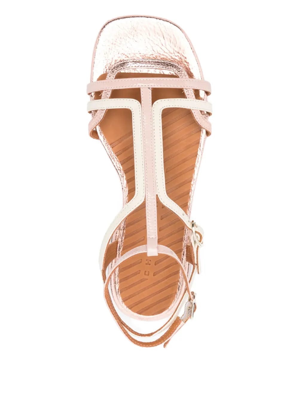 strappy buckled flat sandals