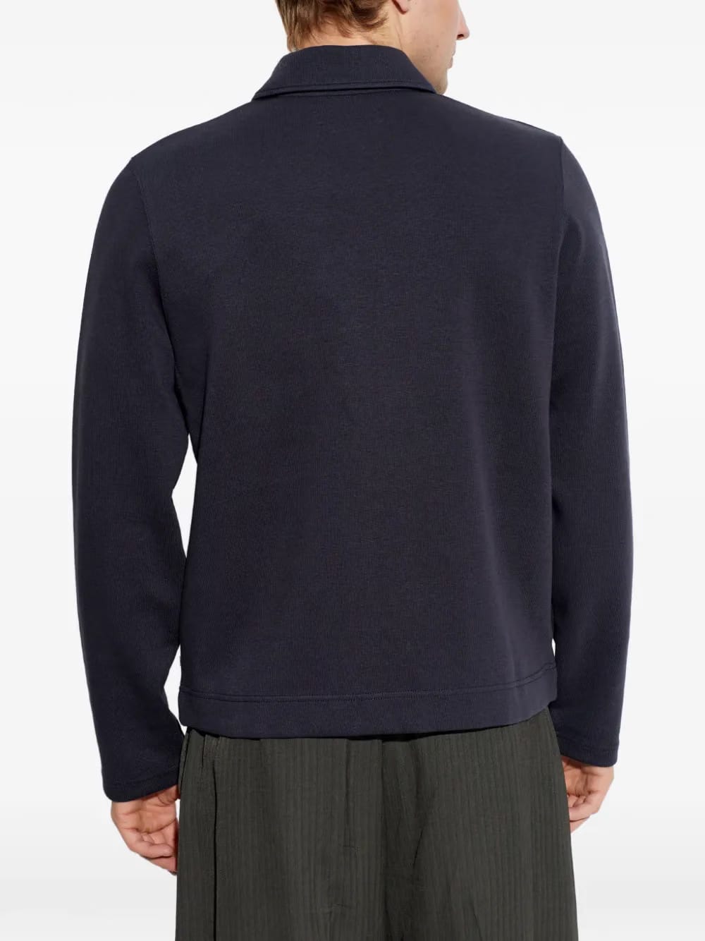 Sahannes zip-fastening chest-pocket sweatshirt