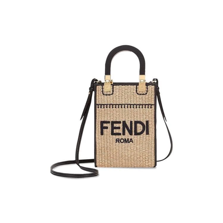 Fendi Mini Sunshine Bag Natural/Nero