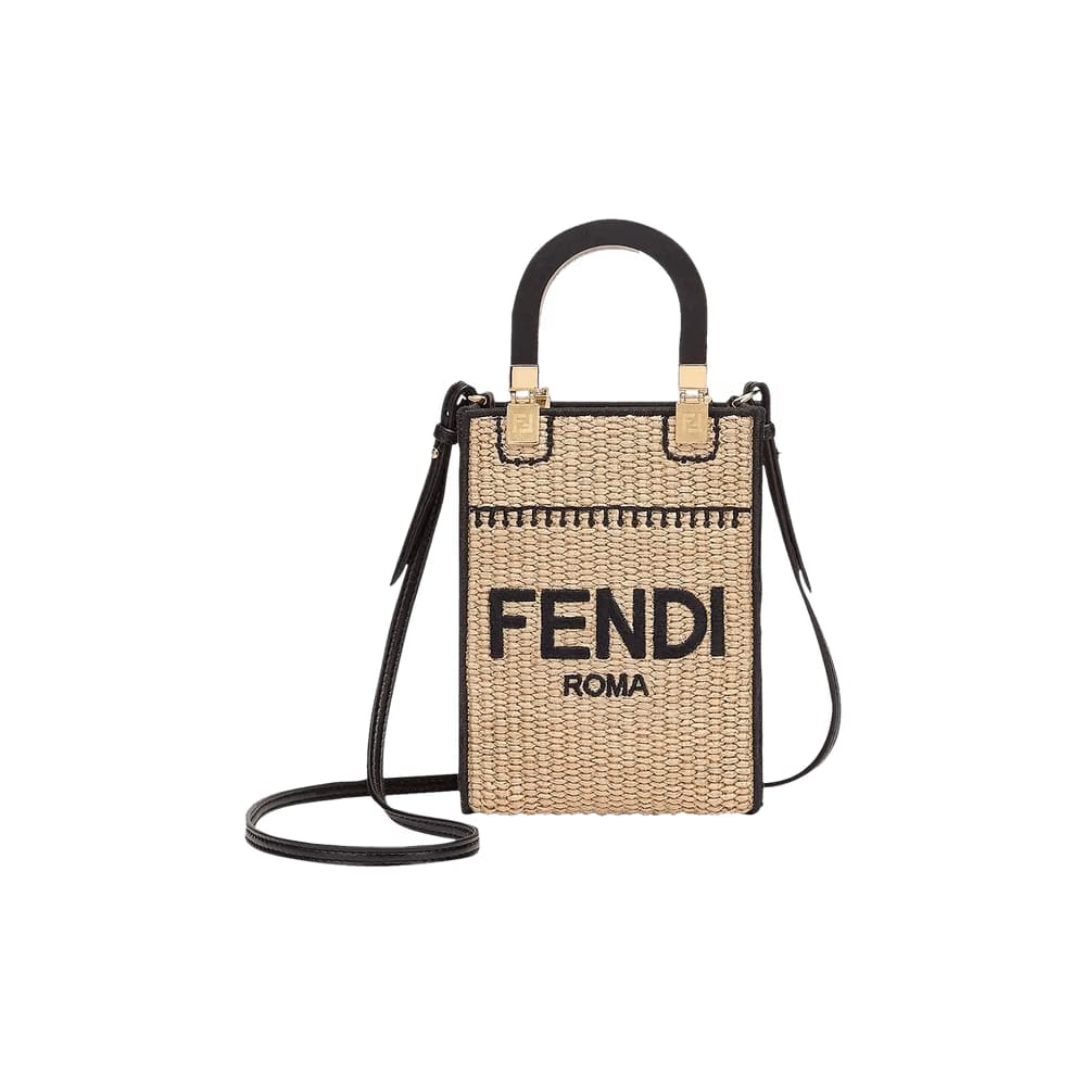 Fendi Mini Sunshine Bag Natural/Nero