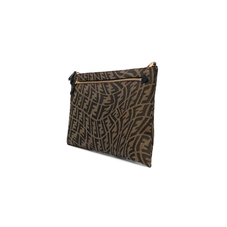 Fendi x Sarah Coleman FF Vertigo Clutch Bag Brown