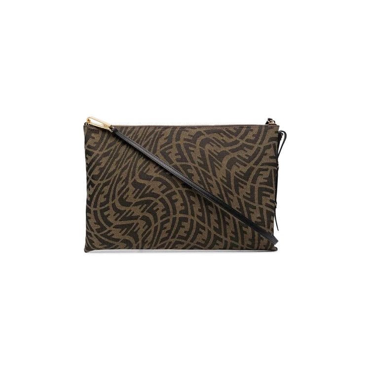 Fendi x Sarah Coleman FF Vertigo Clutch Bag Brown