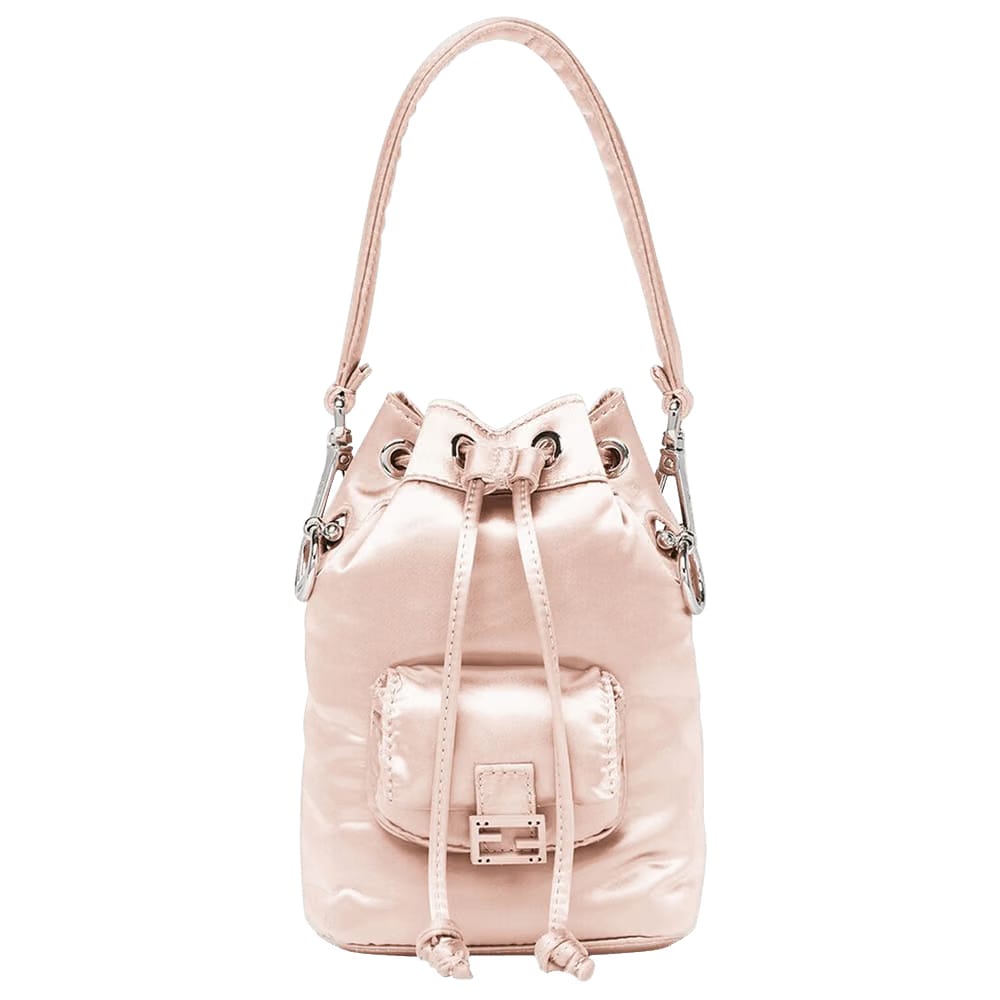 Fendi Mini Mon Tresor Bucket Bag Baby Pink/Palladio