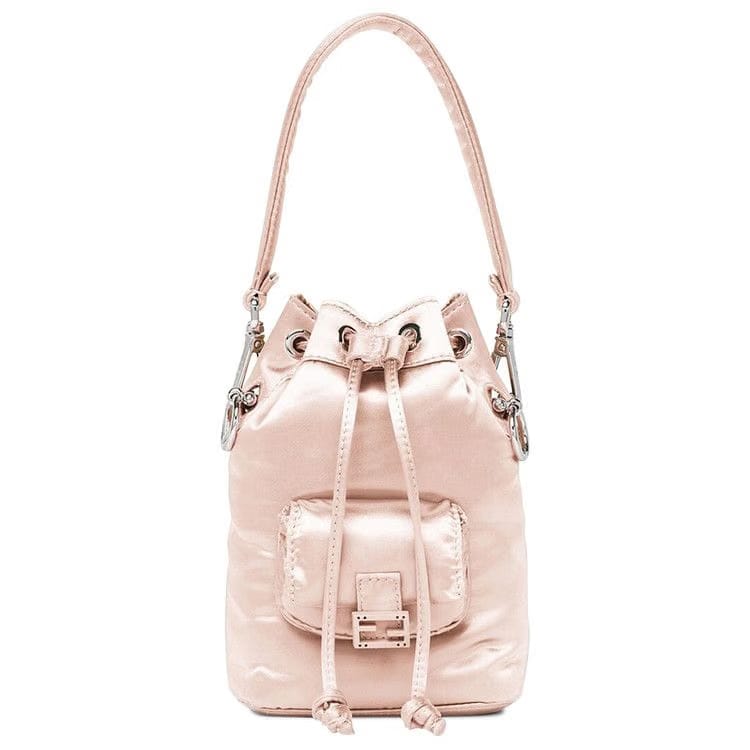 Fendi Mini Mon Tresor Bucket Bag Baby Pink/Palladio