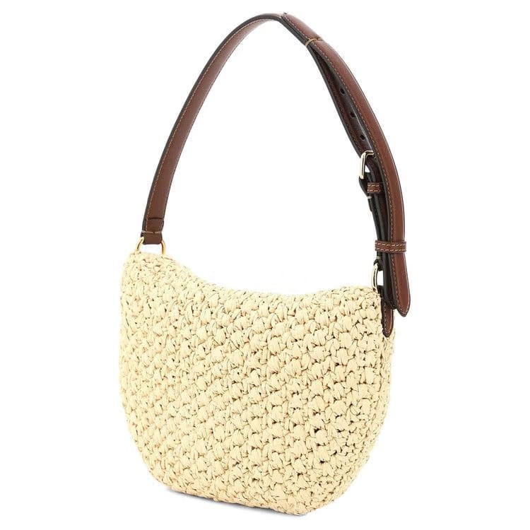 Fendi Croissant Small Crochet Bag Beige/Brown