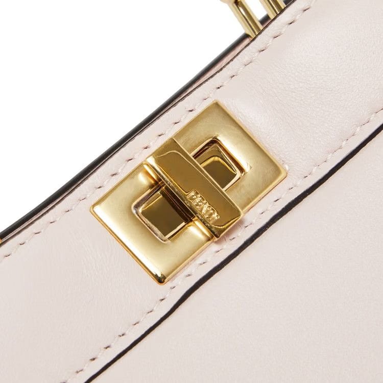 Fendi Peekaboo Leather Handbag Pink