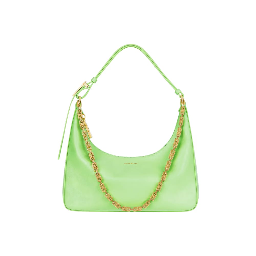 Givenchy Moon Cut Out Small Hobo Bag With Chain Mint Green