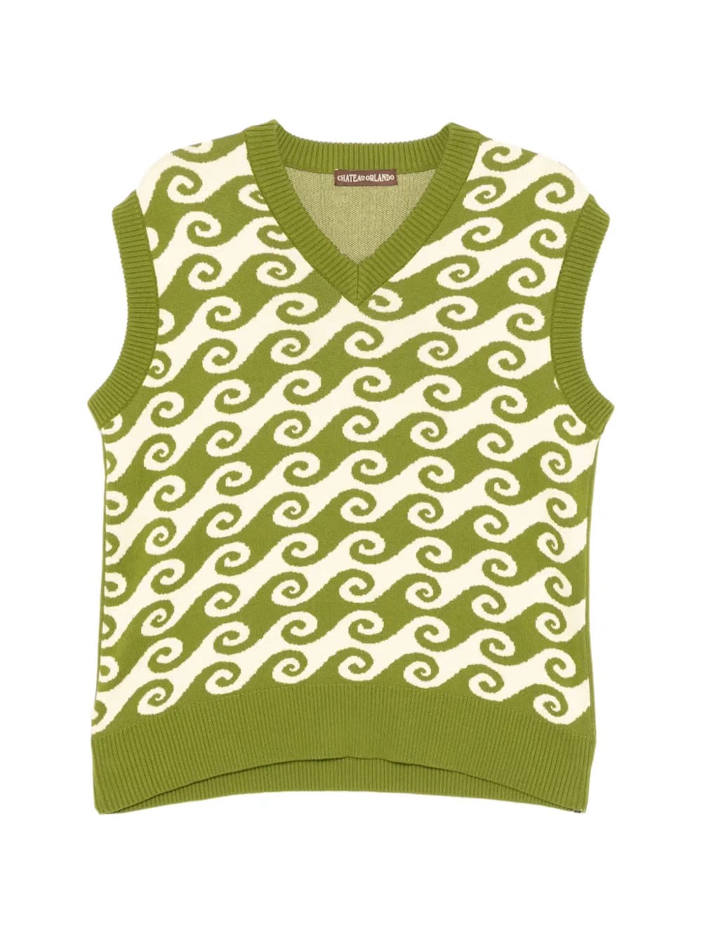 graphic v-neck vest