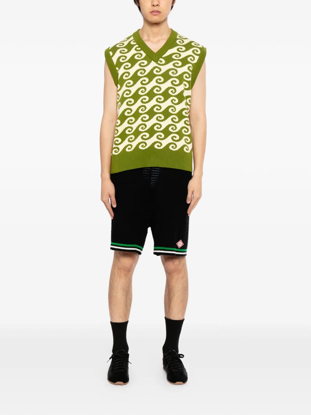 graphic v-neck vest
