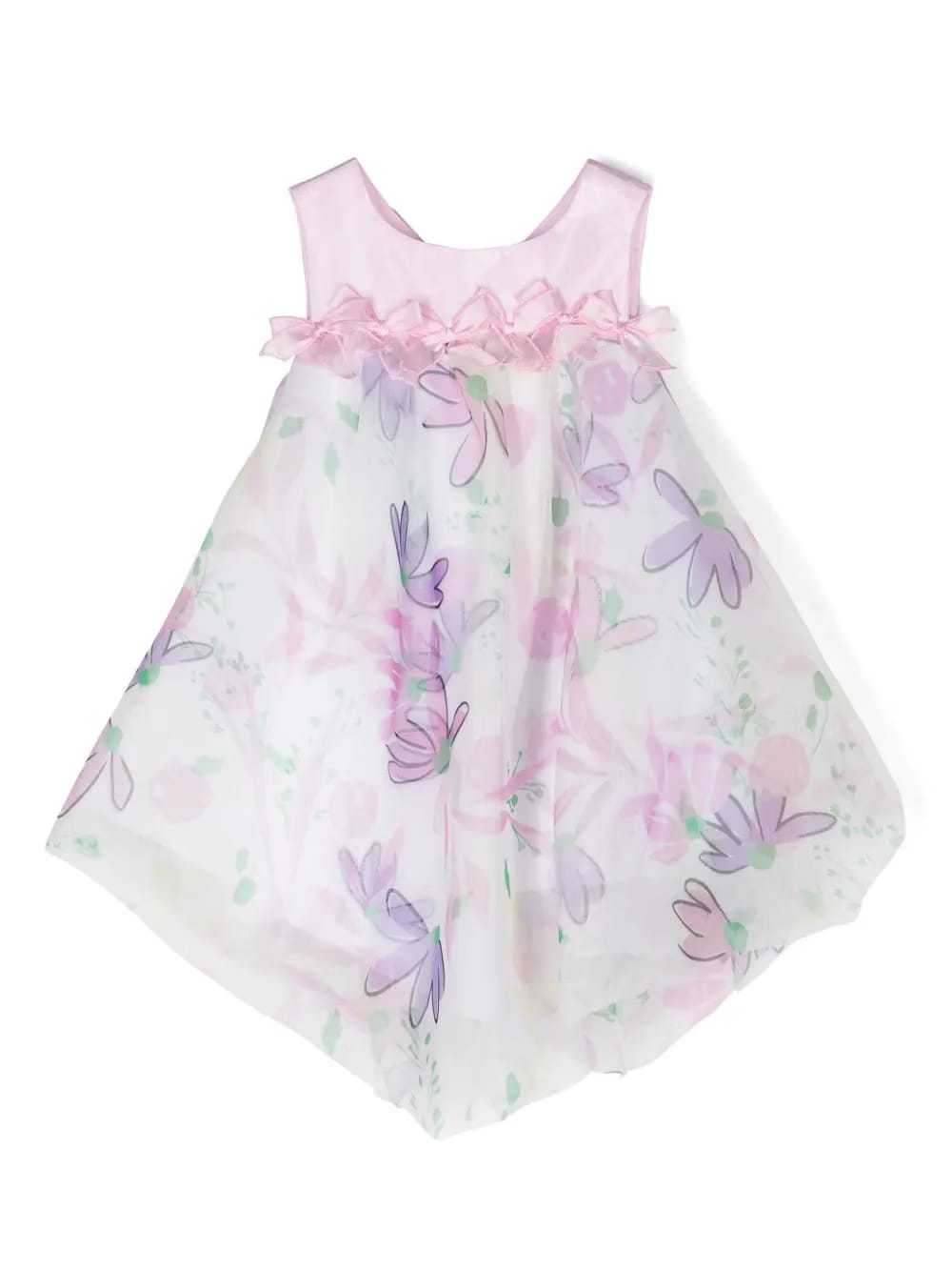 floral-print satin dress