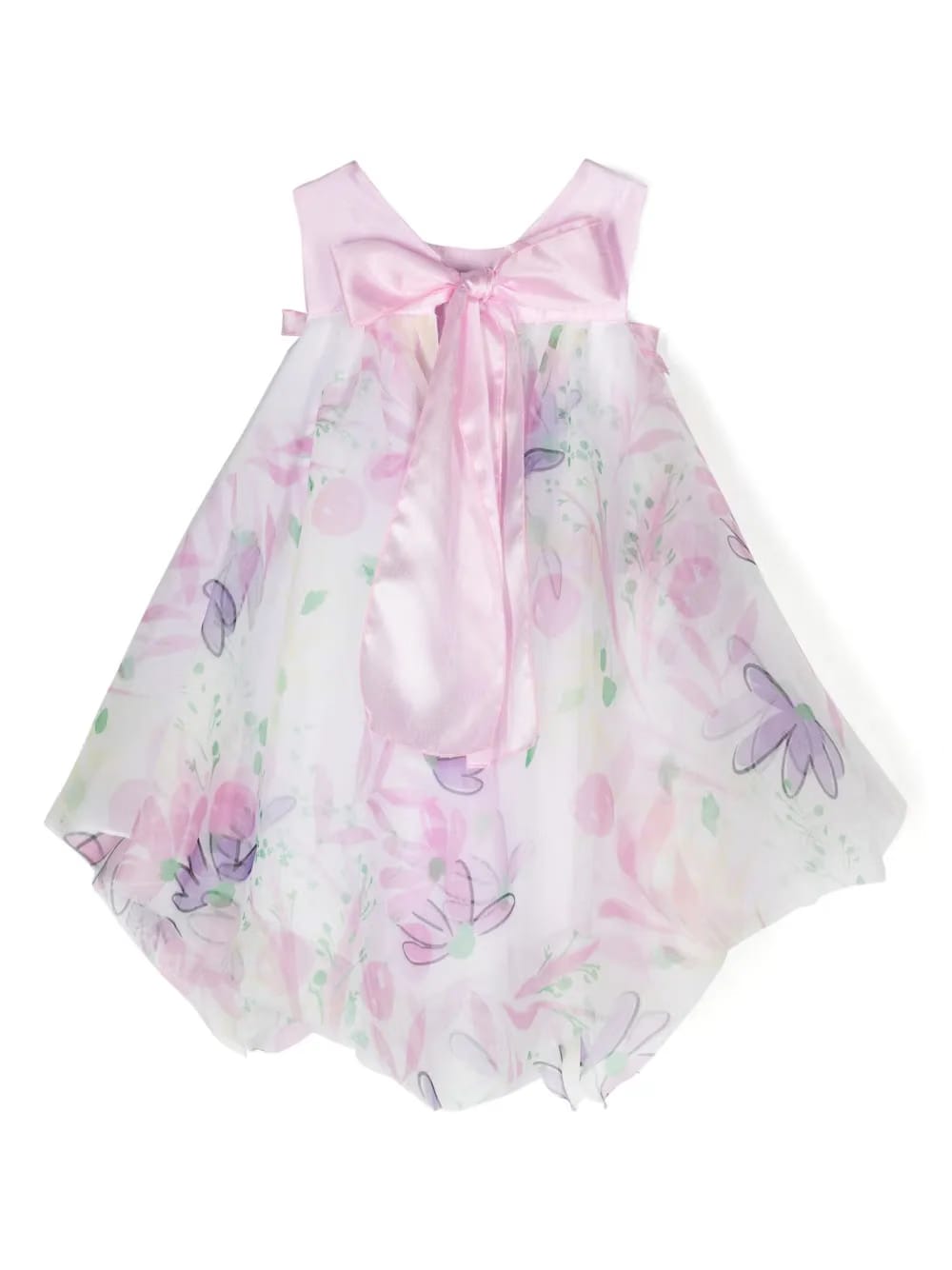 floral-print satin dress