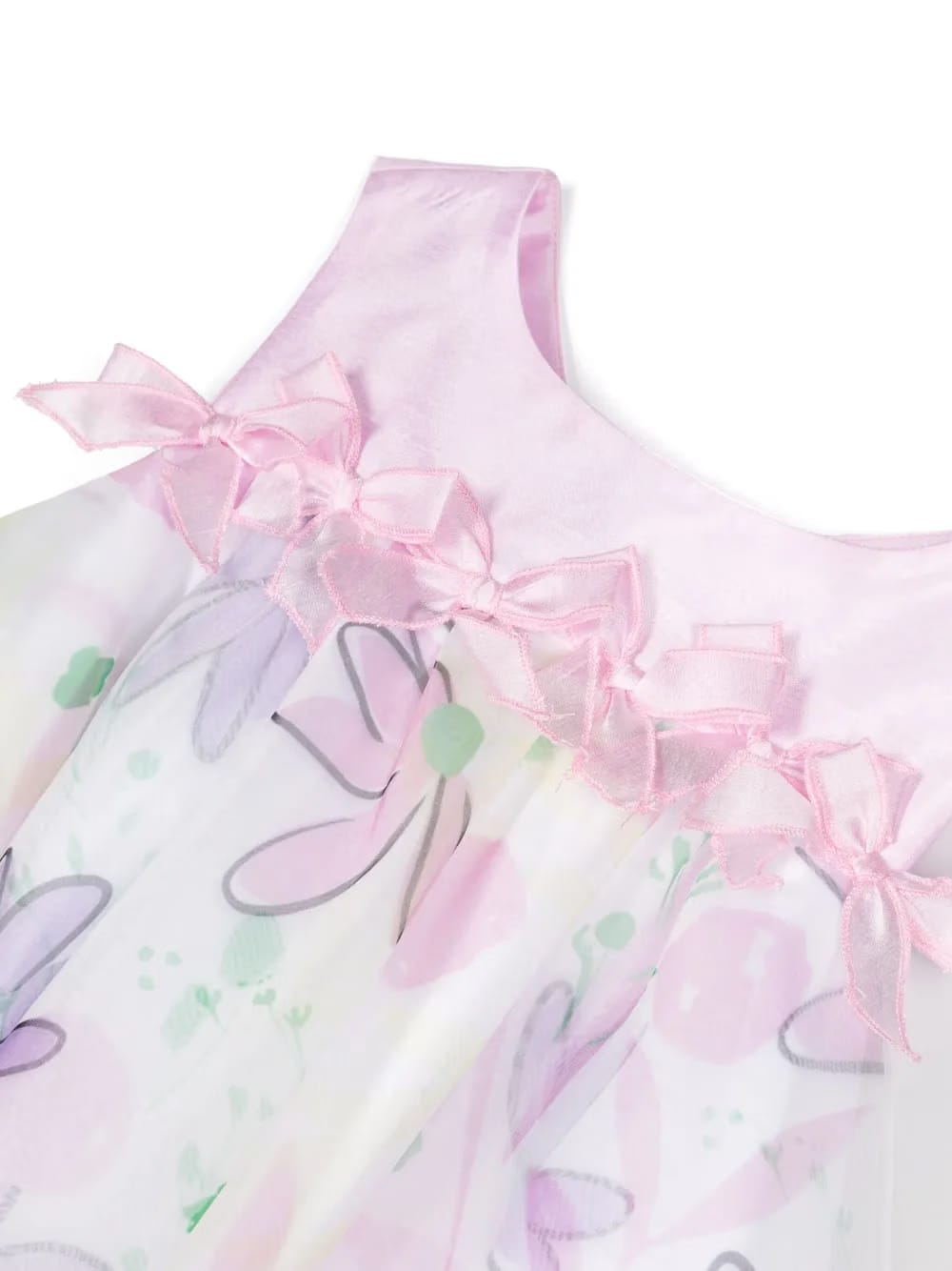 floral-print satin dress