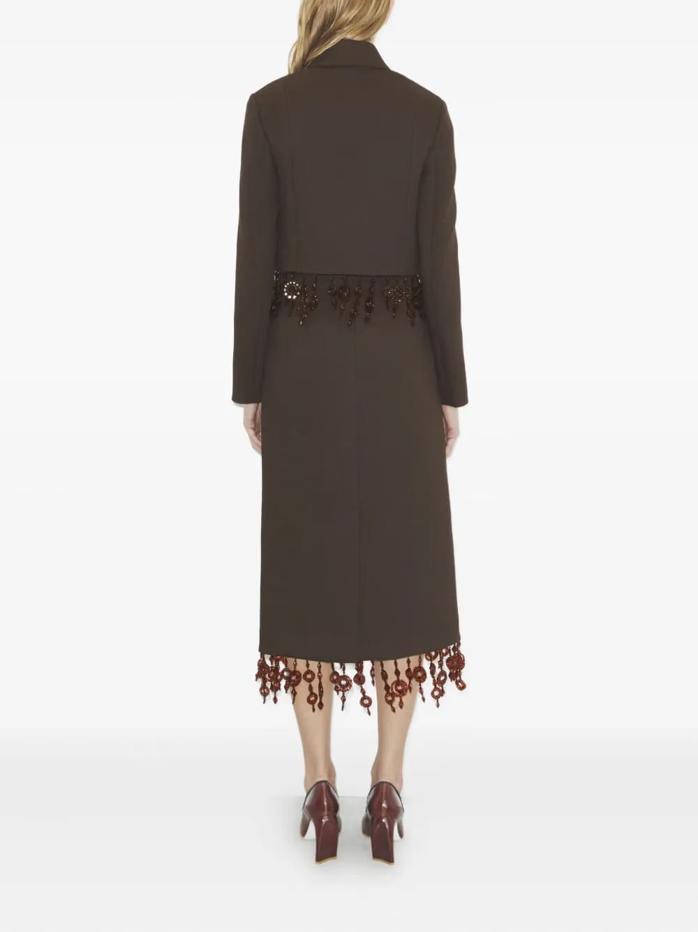 beaded crepe jacket