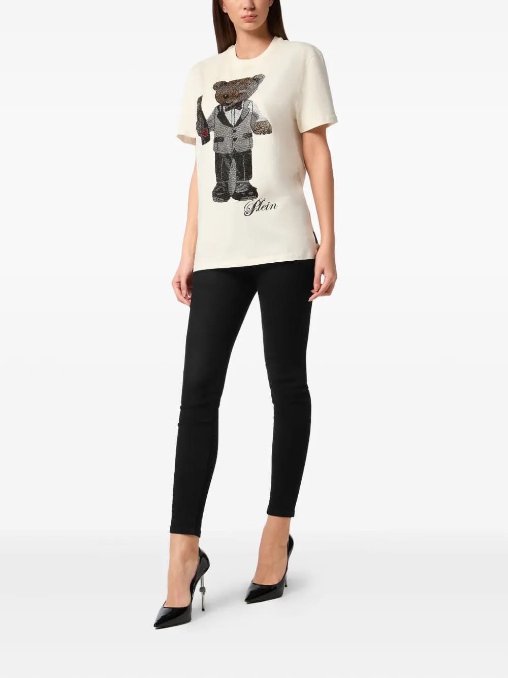 teddy-embellished cotton T-Shirt