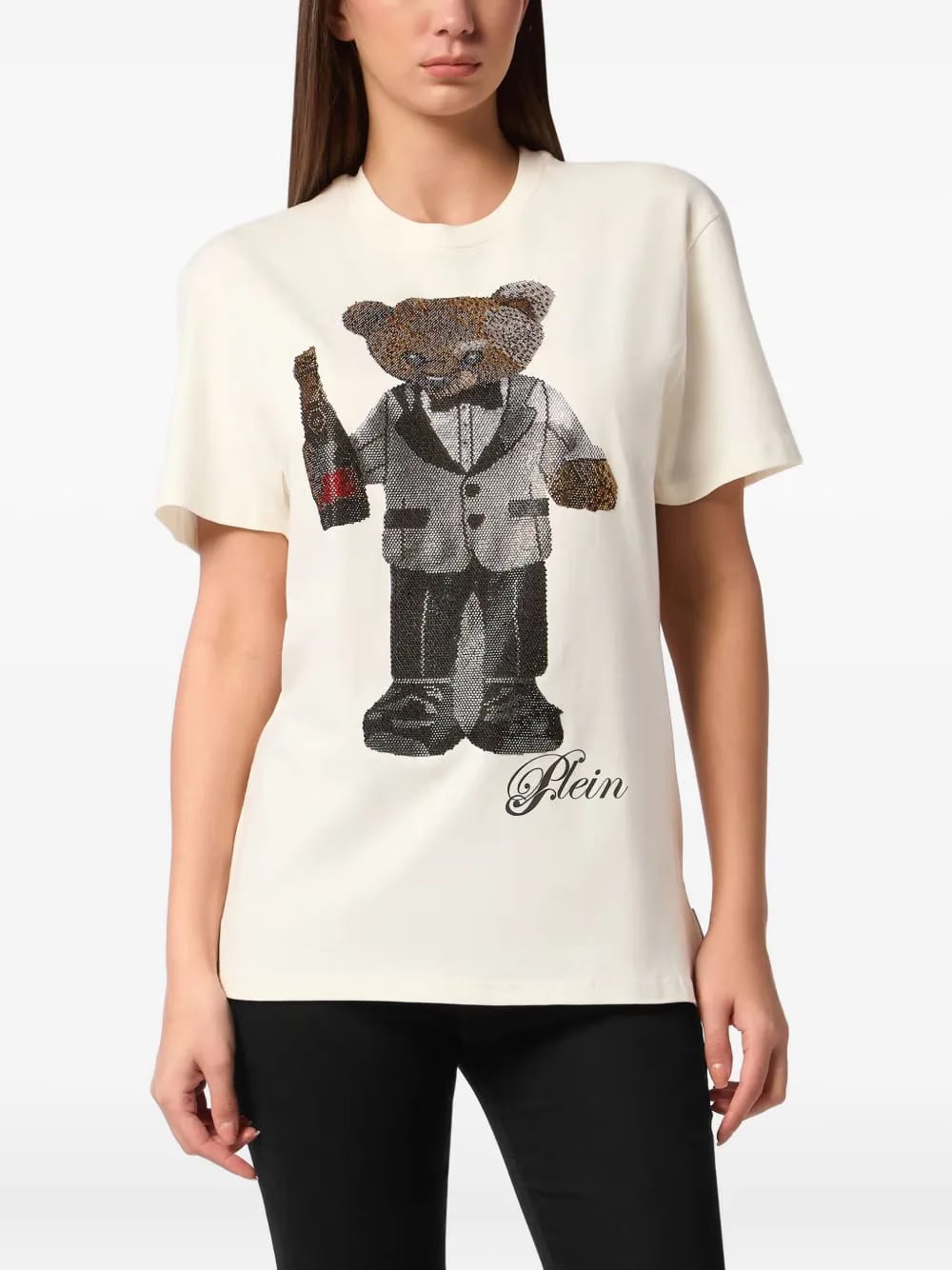 teddy-embellished cotton T-Shirt
