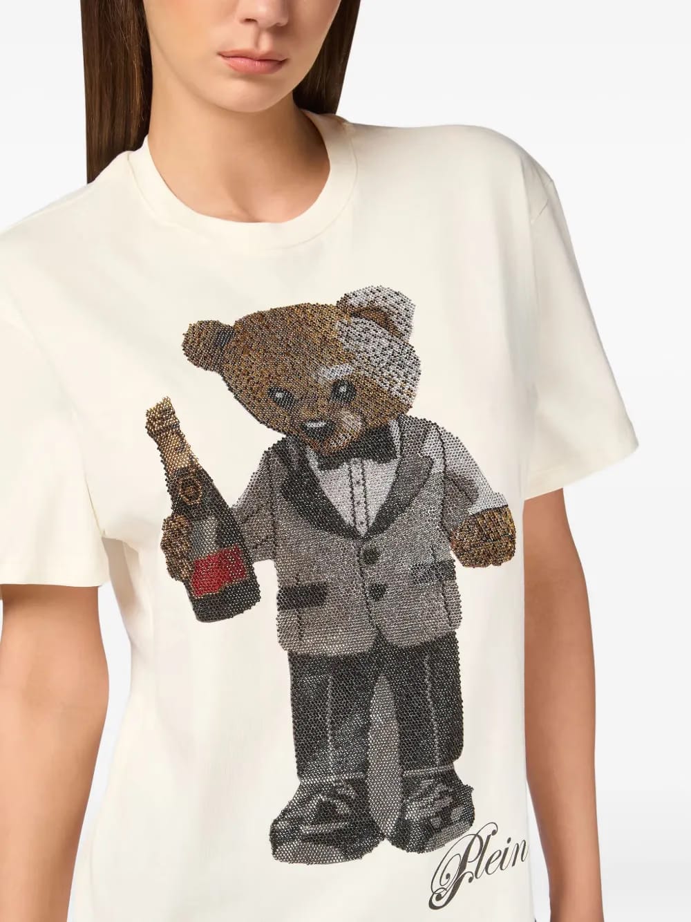 teddy-embellished cotton T-Shirt