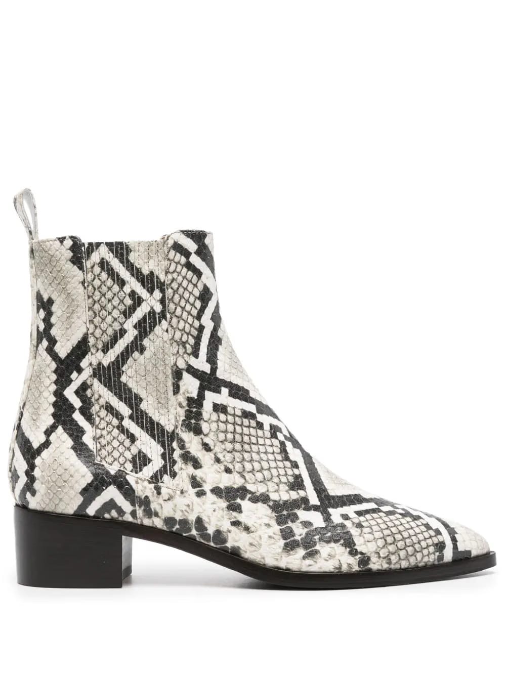 Olivia 40mm snakeskin-effect boots