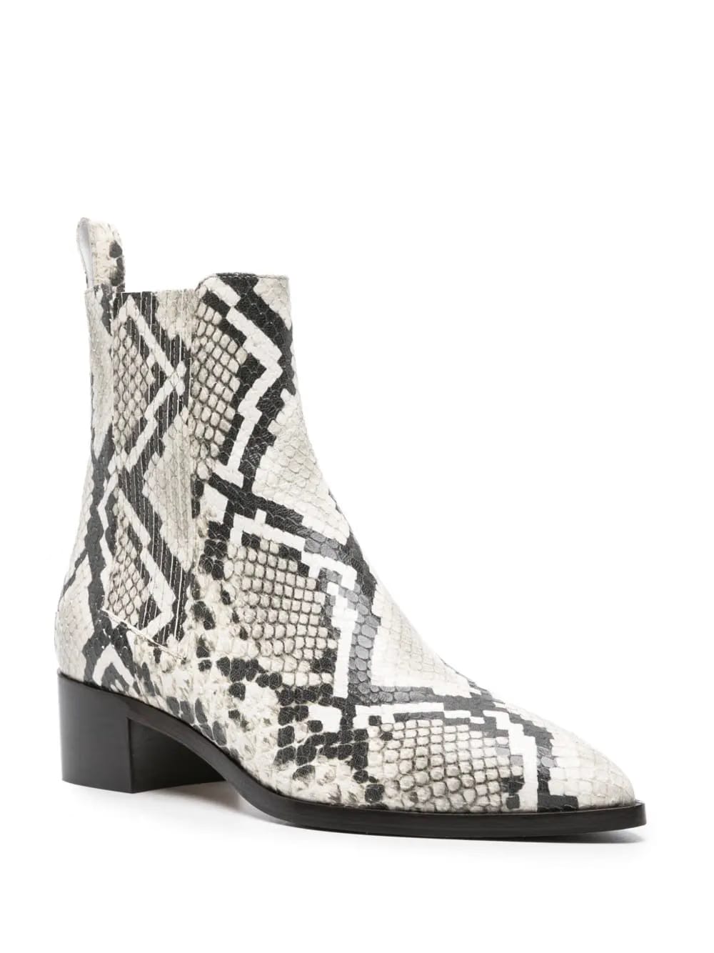 Olivia 40mm snakeskin-effect boots