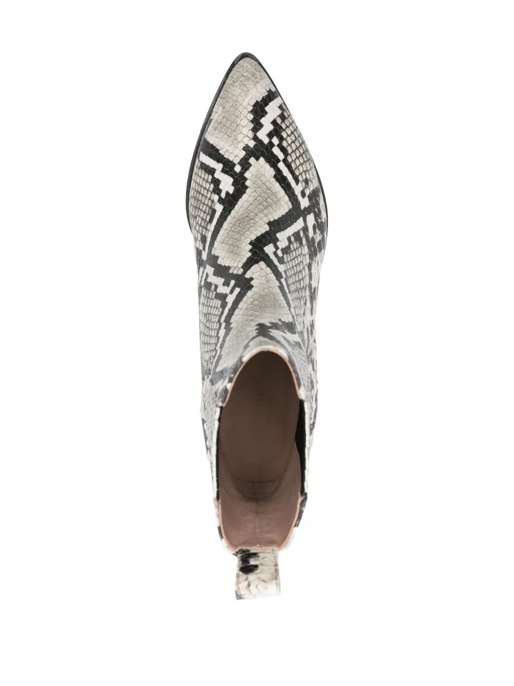 Olivia 40mm snakeskin-effect boots
