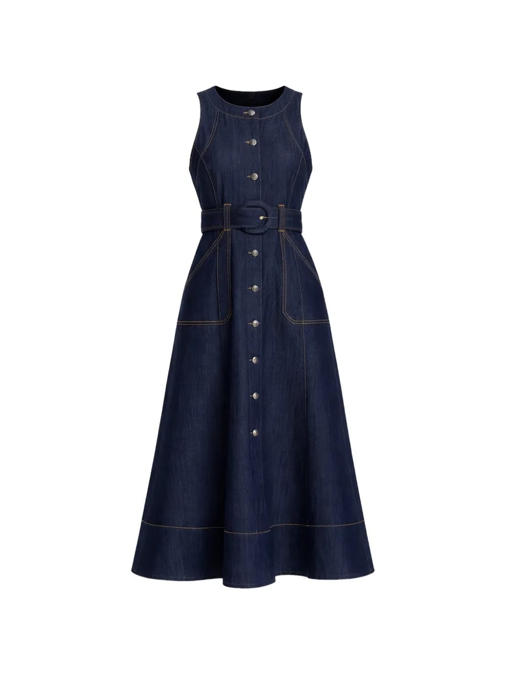 belt-detail dress