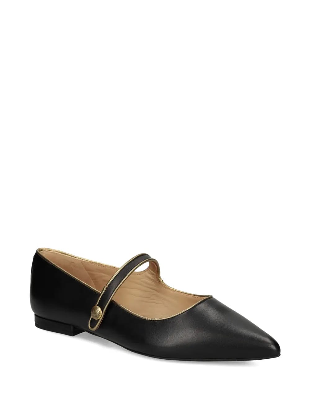 pointed-toe Mary Jane flats