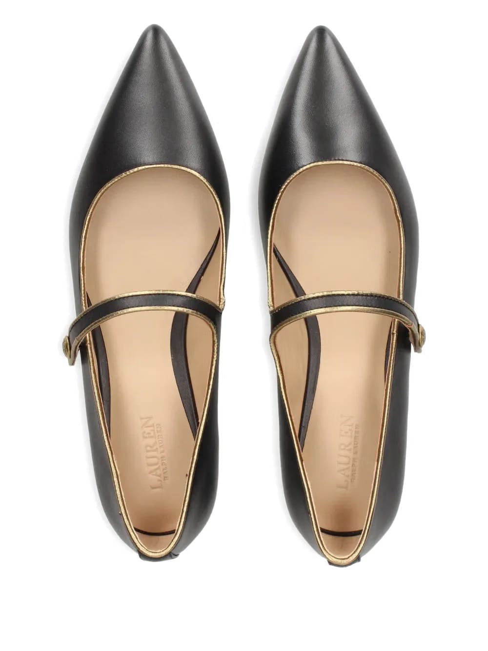 pointed-toe Mary Jane flats
