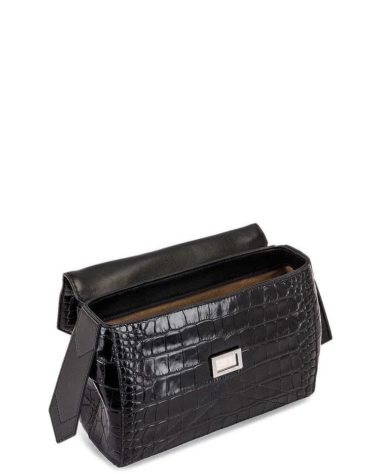 Givenchy Croc ID Flap Bag Black