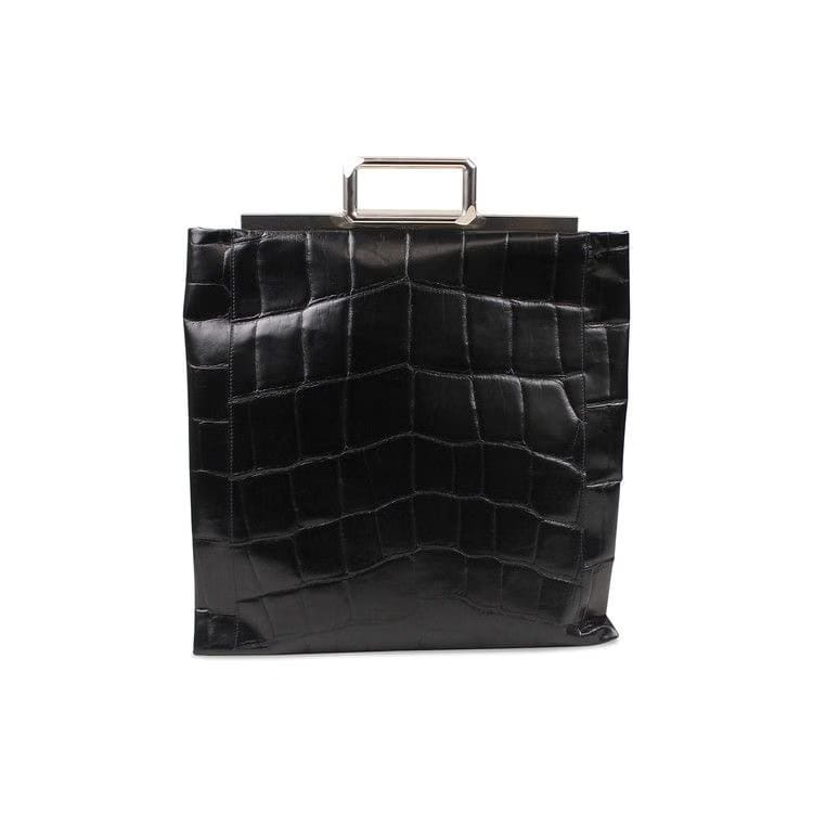 Givenchy Crocodile Embossed Shopper Bag Black