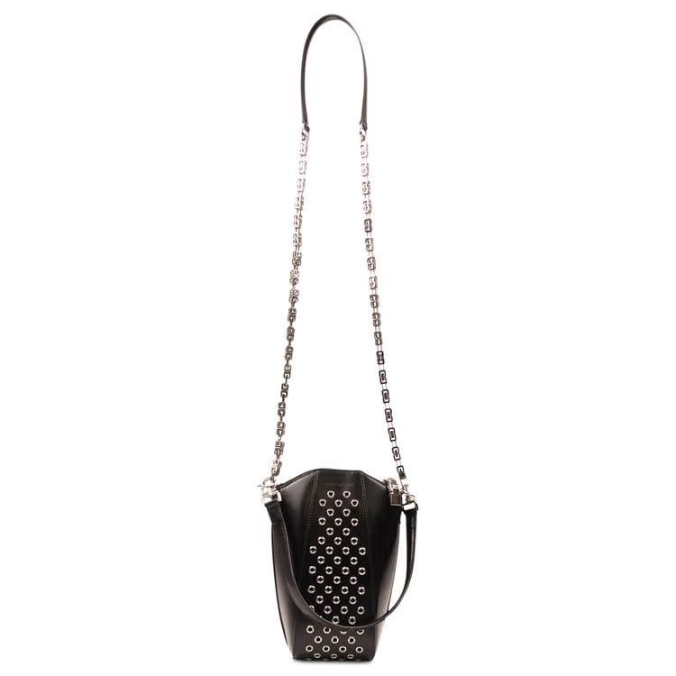 Givenchy Leather Mini Metallic Antigona Bag Black