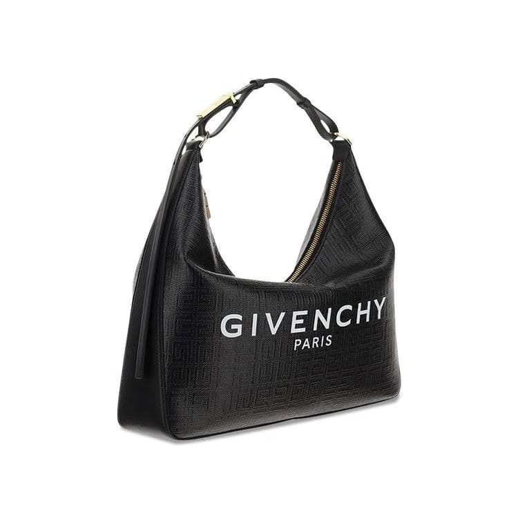 Givenchy Small Moon Cut-Out Hobo Bag Black