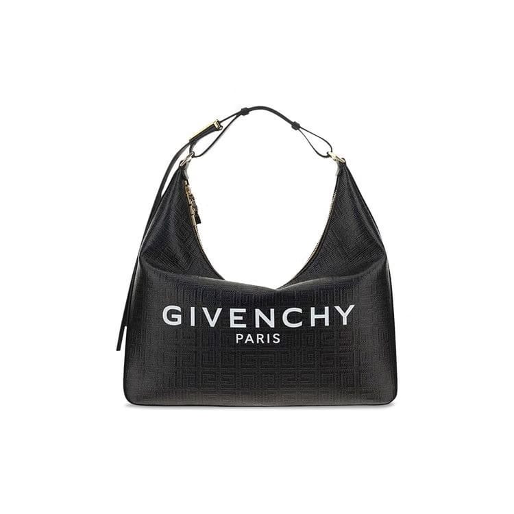 Givenchy Small Moon Cut-Out Hobo Bag Black