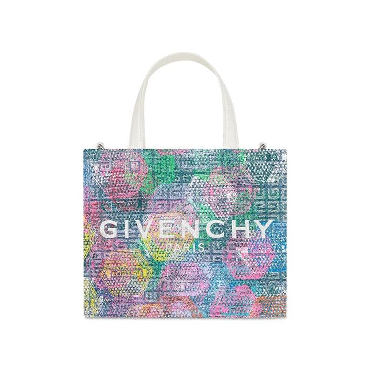 Givenchy Mini G Tote Shopping Bag In Printed 4G Denim Mutlicolor