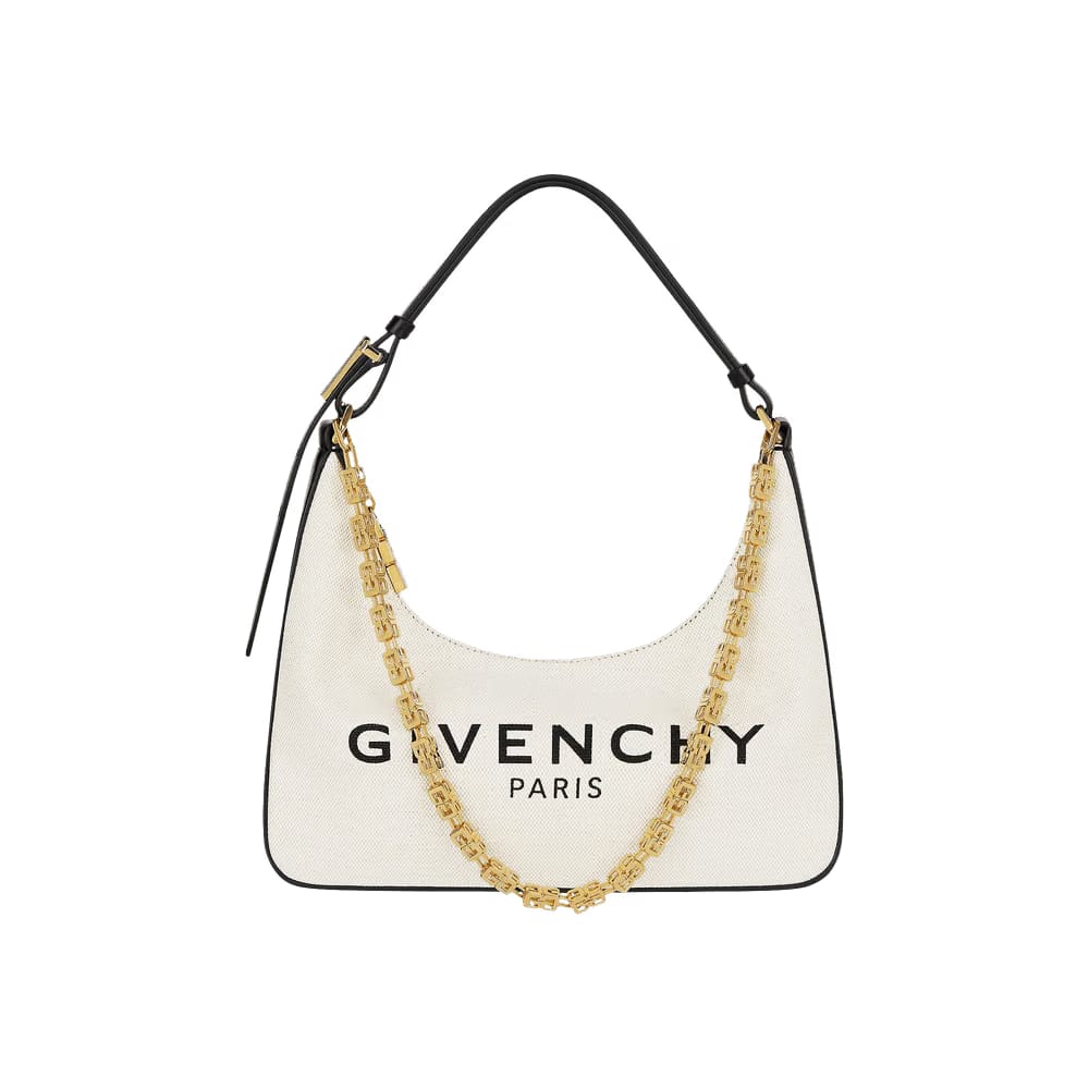 Givenchy Small Moon Cut Out Shoulder Bag Beige/Black