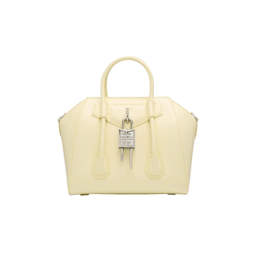 Givenchy Mini Antigona Lock Bag Soft Yellow