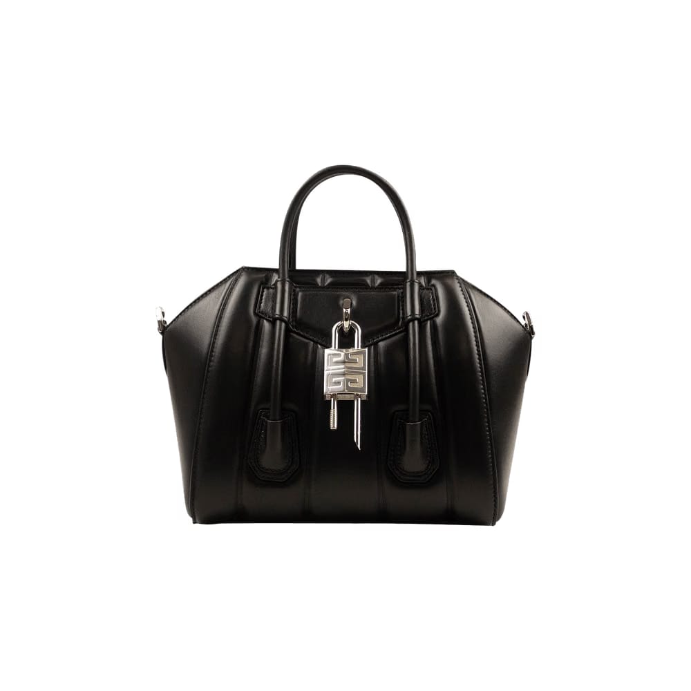 Givenchy Mini Antigona Quilted Leather Lock Bag Black
