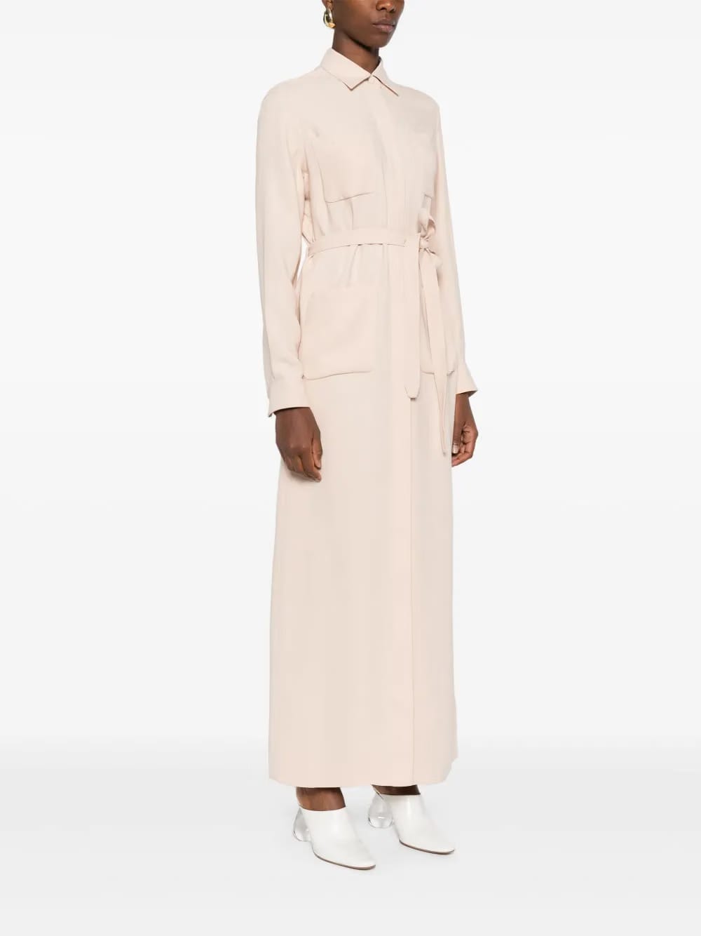 silk belted dress