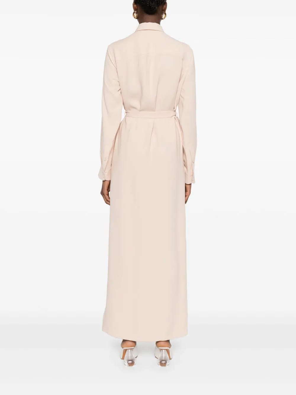 silk belted dress