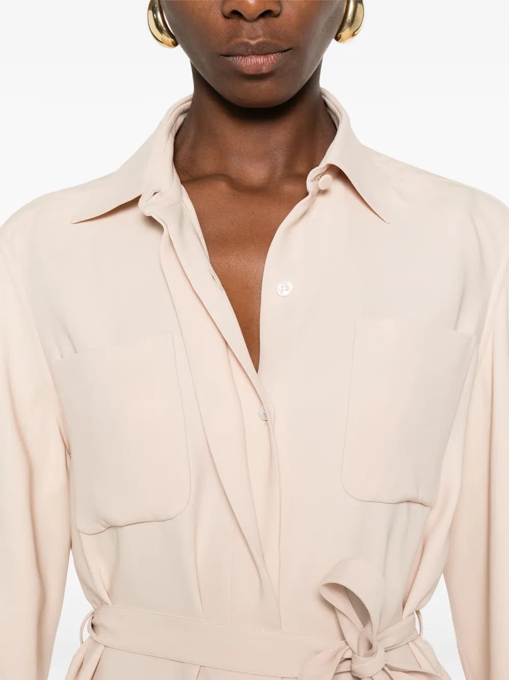 silk belted dress