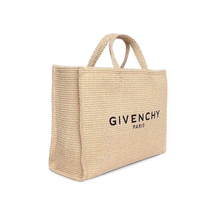 Givenchy Large G-Tote Raffia Shopping Bag Natural Beige
