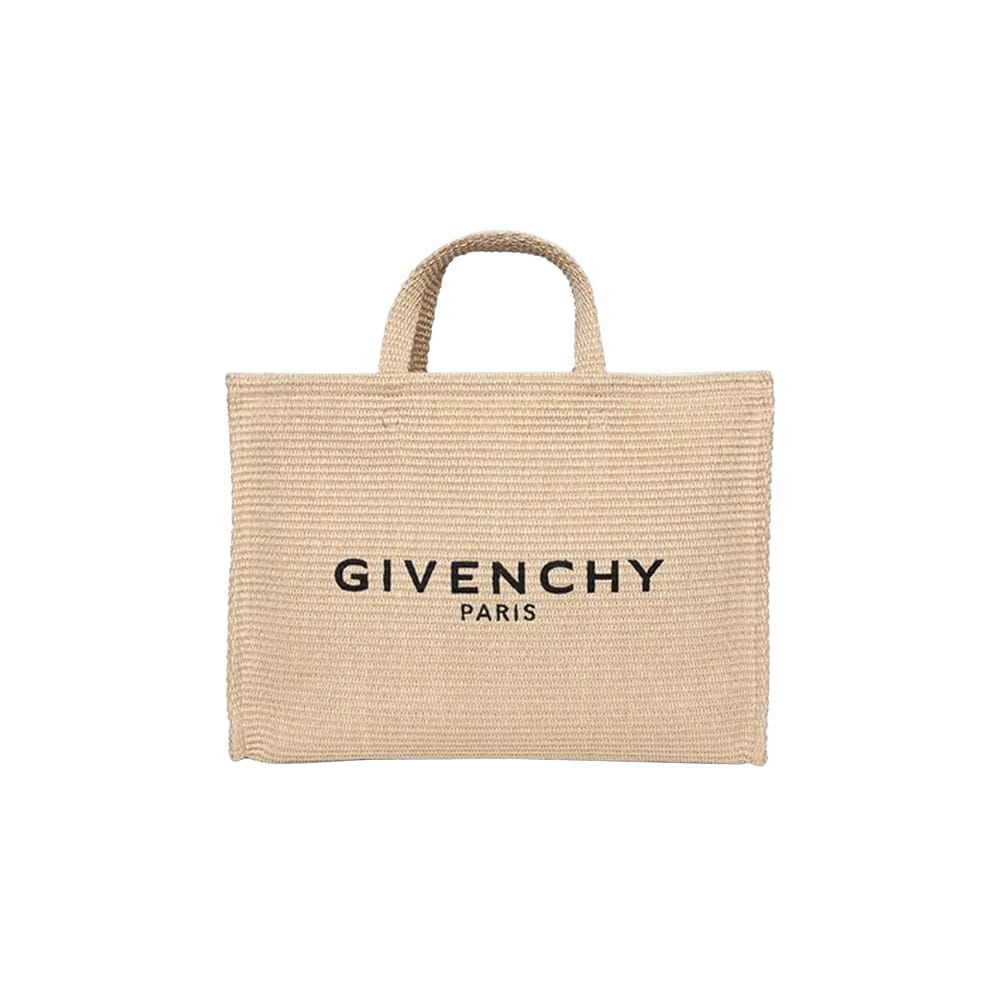 Givenchy Large G-Tote Raffia Shopping Bag Natural Beige