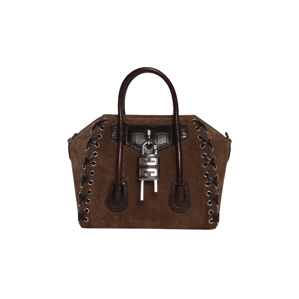 Givenchy Mini Antigona Lock Bag Walnut Brown
